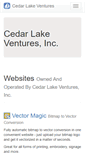 Mobile Screenshot of cedarlakeventures.com