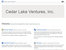 Tablet Screenshot of cedarlakeventures.com